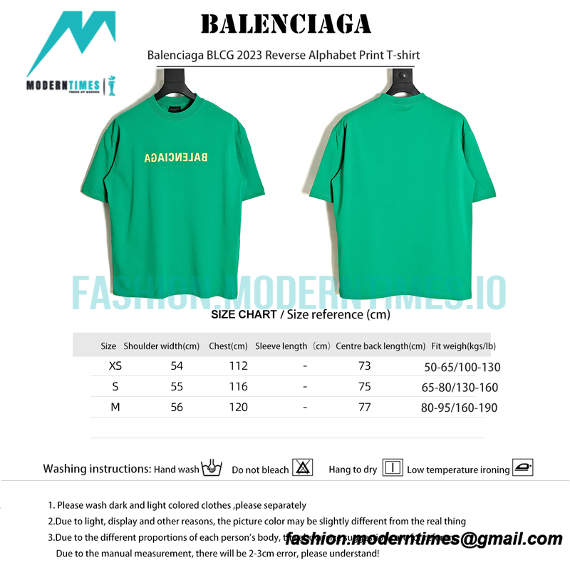 Balenciaga - 2023 Reverse Alphabet Print T-shirt